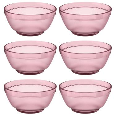 Imagem de Conjunto de 6 Bowls Luna Rosa Translucido 350ml - Ou