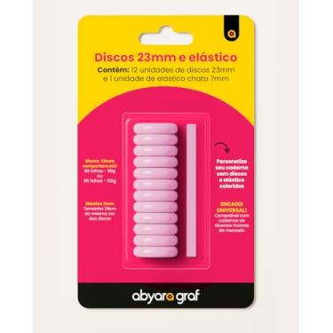 Imagem de Discos Médio 23mm Rosa Bebe para Caderno de Disco compatível com Caderno Inteligente