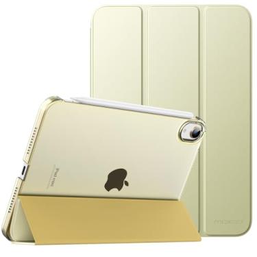 Imagem de MoKo Capa para iPad Mini 7 (A17 Pro) Geração 2024, iPad Mini 6 2021, 21.1 cm Slim Leve Proteção Rígida PC Shell Suporte Touch ID, Auto Wake/Sleep, Champagne Gold