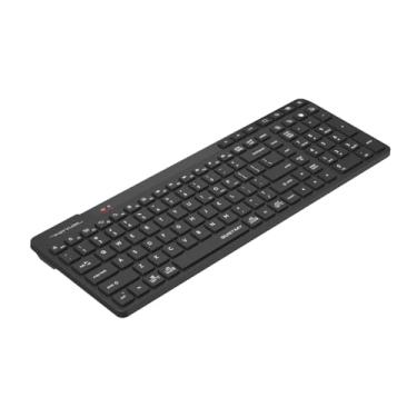 Imagem de A4tech FBX51C Bluetooth e teclado sem fio 2.4G – compacto, ergonômico, comutação de vários dispositivos, recarregável, nano receptor, compatível com Windows, Mac, iOS, Android