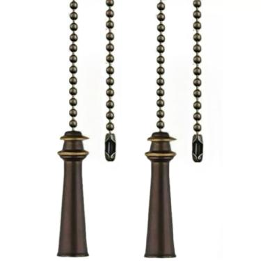 Imagem de IFNOW Conjunto de corrente para ventilador de teto – Pacote com 2 correntes de esferas de contas com lâmpada e pingentes de ventilador, substituição fácil de instalar para interruptor de luz de