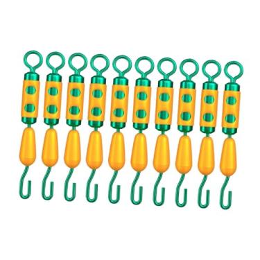 Imagem de oshhni 10 peças de conectores de encaixe giratórios de barril de pesca, anel sólido resistente, aço inoxidável, acessórios leves, conectores de encaixe, L