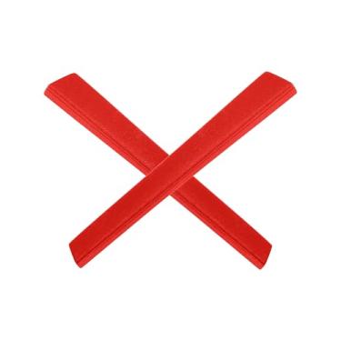 Imagem de Mryok Meias auriculares de substituição para óculos de sol Oakley Crosslink Float OX3220/OX3221/OX8048/OX8067/OX8117 - Vermelho