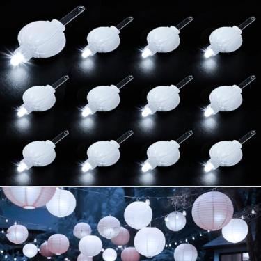 Imagem de Aogist Luzes LED pequenas alimentadas por bateria para lanternas de papel, balões, florais, casamentos e decorações de festivais (branco, pacote com 24)
