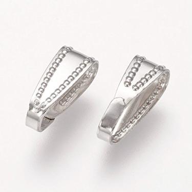 Imagem de 100 peças de latão, encaixe, gancho, platina, presilha, berloque, fechos, conector de corrente para colar de joias, achados de 11 x 4 mm