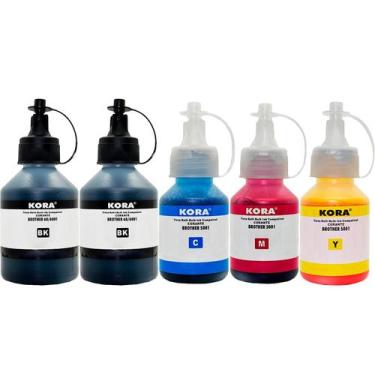 Imagem de Kit 5 Tintas Para Brother T420W T510W T520W T220 T710W T720DW MFC-T810