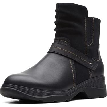 Imagem de Clarks Bota feminina Aveleigh, Couro preto, 8