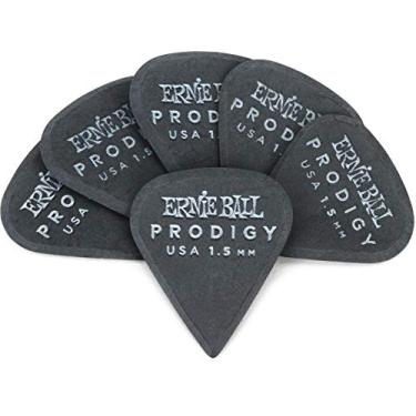 Imagem de Ernie Ball Prodigy Guitar Picks, Sharp, Black 1.5mm, 6-pack (P09335)