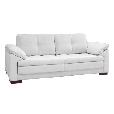 Imagem de Sofá Retrátil Bali 2 Lugares Couro 175Cm Pés de Madeira