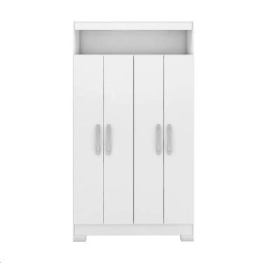 Imagem de Armário Multiuso 4 Portas E Nicho Nt4040 Com Pés Notável Branco - Rosa -