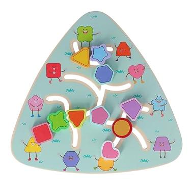 Imagem de Generic Brinquedos de Labirinto de Madeira, Desenvolver Jogo de Concentração, Quebra-cabeça, Coordenação Olho-mão para Coordenação Olho-mão para Educação Precoce (Jogo de movimento de formas)