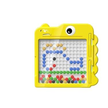 Imagem de Lousa Mágica Caneta Magnética Prancheta Infantil Educativo Cartelas de Desenho | APOLLO'S STORE (Dino G - Amarelo)