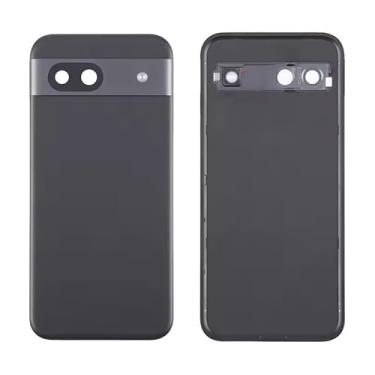Imagem de Para Google Pixel 8a (G8HHN, GKV4X) – Capa traseira de bateria de substituição compatível com lente de câmera (preto)