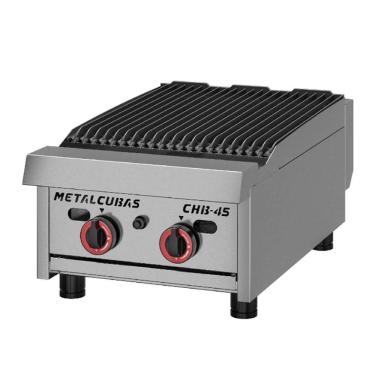 Imagem de Char Broiler Chapa Grill Premium 45cm Profissional Aço Inox A Gás Chb-45 G2 - Metalcubas