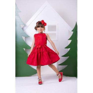 Imagem de Vestido Blogueirinha Cecilia Vermelho - Tecido 100% Poliéster, Vermelh