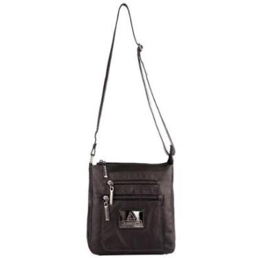 Imagem de Bolsa tiracolo masculina de couro Clovis-Masculino