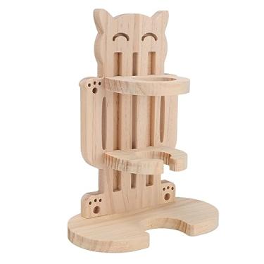 Imagem de Acouto do Suporte para Garrafa de água - Suporte para Garrafa de Bebida Dispensador de água Multifuncional Em - Dispensador de de Madeira Bebedor de para Animais de Estimação Pequeno Suprimentos