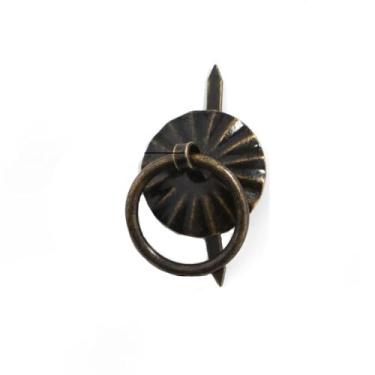 Imagem de Puxadores retrô preto ferro móveis ferragens retro vintage liga liga porta armário cozinha haplopore(Bronze)