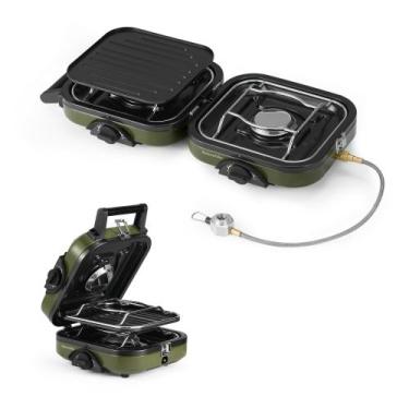 Imagem de Fogão de acampamento Naturehike Mirage 2 Burner com chapa de 16000 BTU