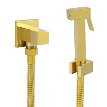 Imagem de Ducha Higiênica Chuveirinho Intima Banheiro Dourada Gold - Hope Metais
