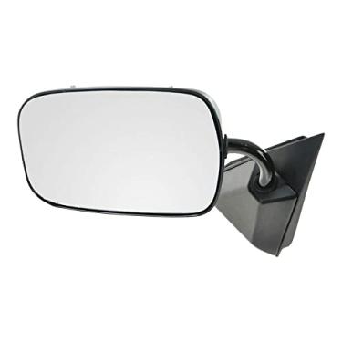 Imagem de Espelho retrovisor manual preto lado do motorista esquerdo esquerdo esquerdo cabe na caminhonete Chevy GMC