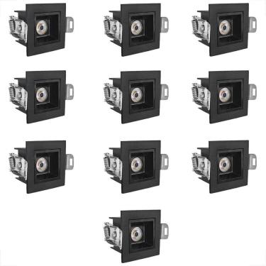 Imagem de 10 Spot Mini Dowlight Led Embutir 3000K Quadrado Bet54