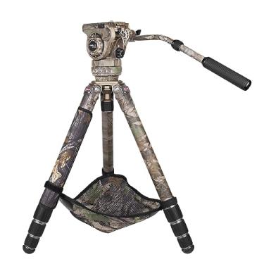 Imagem de Tripé Profissional Camuflado Kingjoy C85M com Cabeça Hidráulica Fluida (1.70m)