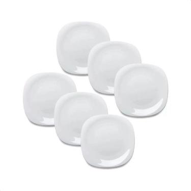 Imagem de Jogo de Pratos Quadrados Mesa 29,2cm Original Line com 6 Peças