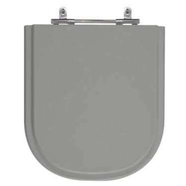 Imagem de Assento Laqueado Vogue Plus Cinza Escuro Tampa Bacia Deca - Sicmol