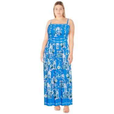 Imagem de City Chic Vestido feminino - Maxi estampado Mira, Azul, 52