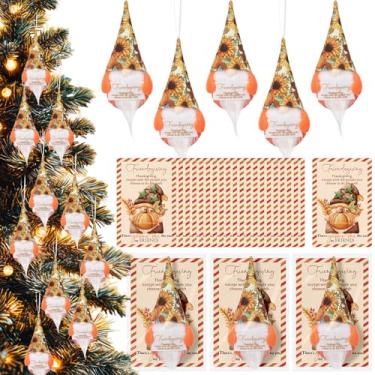 Imagem de Arrowbash 10 conjuntos de cartões de gnomos de pelúcia de adornos de amizade com sacos de presente para decoração de árvore de Ação de Graças lembrancinhas de festa de amigos