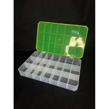 Imagem de Kit 2 Caixas Organizadoras 21 Divisões Transparente – Ideal para Joias Miçangas e Materiais Pequenos (Tampa amarela,2 caixas 21 divisões)