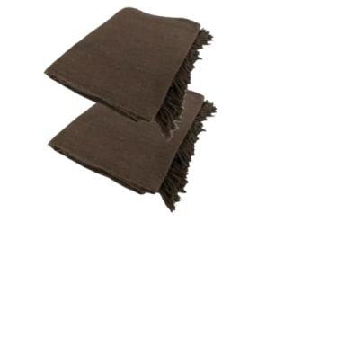 Imagem de Manta para Sofa Grande, Kit 2 Mantas Natal para Sofá 2,20 X 1,20m Gigante Algodão Protetor Decoração Natal(2 Marrom Escuro)