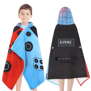 Imagem de Yzqcckss Toalhas com capuz para crianças - Ultramacias, 100% algodão, jogo de videogame, toalhas de banho/toalha felpuda para piscina, poncho de praia, envoltório absorvente, fofo, envoltório de banho