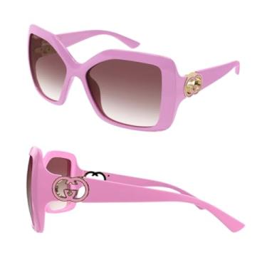 Imagem de Gucci GG1270S Óculos de sol masculinos em forma de piloto de designer: Óculos de armação piloto com lentes não polarizadas - Epítome de luxo e estilo, Preto, 60 mm