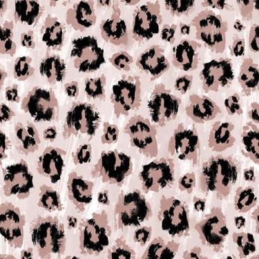 Imagem de Rugreat Papel de parede de banheiro com estampa de leopardo rosa Papel de parede impermeável Quarto 2 m
