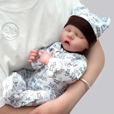 Imagem de Brastoy Bebê Reborn Boneca Corpo de Silicone Menino Realista Original Pode Dar Banho (Menino Urso)