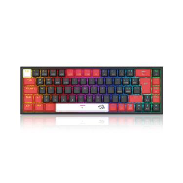 Imagem de Teclado Mecânico Gamer Redragon Castro Pro Switch Marrom RGB USB Preto