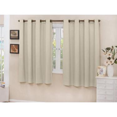 Imagem de Cortina De Cozinha Blackout Tecido Areia 2,80X1,30 Corta Luz - Lm Deto