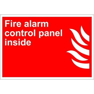 Imagem de Painel de controle de alarme de incêndio dentro da etiqueta OSHA ANSI Adesivo decalque 17,8 cm x 12,7 cm