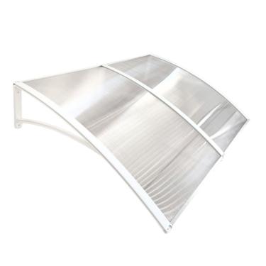 Imagem de Toldo para Area Externa, Toldo Policarbonato 100 a 200x70cm Alta Resistência, Proteção Uv Area Externa Portas e Janelas(Branco c/translucido,150x70cm)