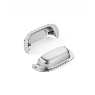 Imagem de khtumeware Pacote com 10 puxadores de gaveta retrô com orifício central de 76 mm escovado níquel acetinado puxador de copo de armário puxadores de armário de banheiro puxadores de gaveta puxadores de