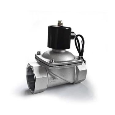 Imagem de DN50 DN65 DN80 Válvula solenoide de conexão de rosca fêmea de aço inoxidável 24VDC Fonte de alimentação tipo fechamento normal) (DN80 (220VAC))
