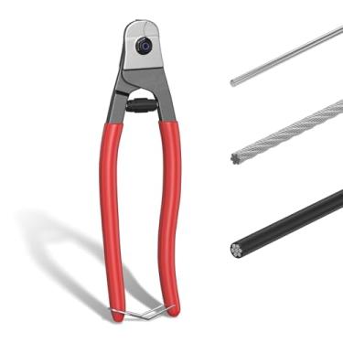 Imagem de BLIKA Cortador de cabo de 20,32 cm Cortador de fio resistente de aeronaves de aço inoxidável de até 1/20.3 cm 5/81.3 cm Corda de aço inoxidável para deck, cabo de escada, corrimão, cerca de metal