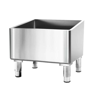 Imagem de CFMAIF Pia utilitária resistente, lavatório de lavatório de lavanderia de aço inoxidável, lavatório de serviço de esfregão, pia de balde de esfregão para cozinha/restaurante/garagens (100 cm/39,3 pol