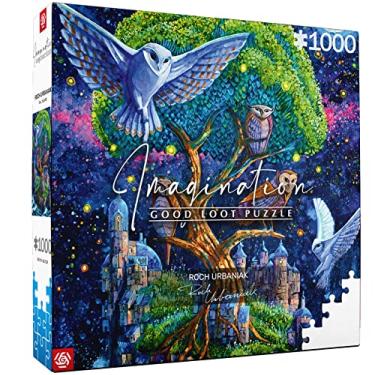 Imagem de Good Loot Imaginação: Roch Urbaniak Coruja Island - Quebra-cabeça de 1000 peças - Coleção de Quebra-cabeças Feito à Mão - Efeito Parede de Linho - Para Adultos e Crianças a partir de 12 anos - 68,3 x