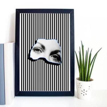 Imagem de Quadro Fotografia Colagem Olhos 24X18Cm - Com Vidro - Quadros On-Line