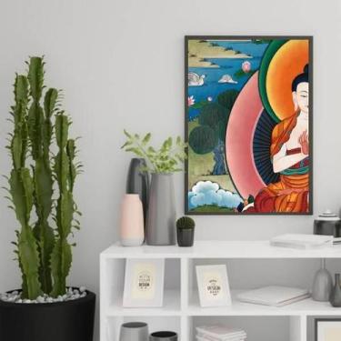 Imagem de Quadro Decorativo Fotografia Buda Colorido 34x23cm - Quadros On-Line, 