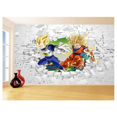 Imagem de Papel De Parede 3D Dragon Ball Goku Vegeta Anime 3,5M Dbz41 - Você Dec