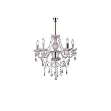 Imagem de Lustre Glam Maria Tereza Champanhe 5 Braços E14 Taschibra